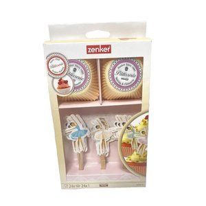 Zenker Baking Ballerina Cupcake Wrappers And Picks, Girls Cake Toppers, New